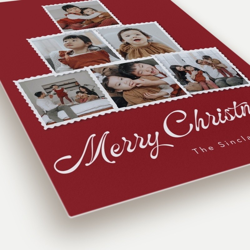 Photo Tree Stack Holiday Card