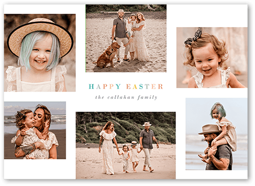 Modern Greetings 5x7 White  Easter Card