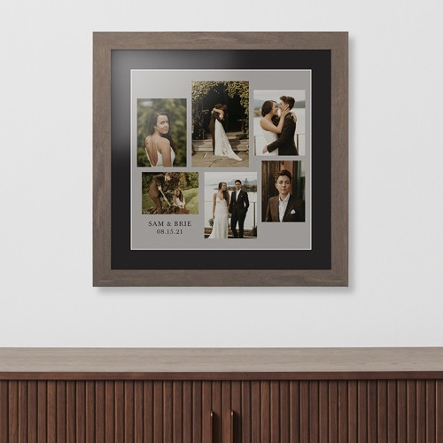 Gallery Collage of Six 16x16 Multicolor  Framed Print