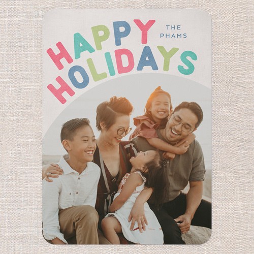 Stylish Pink Holiday Card