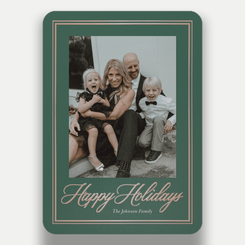 Script Border Holiday Card
