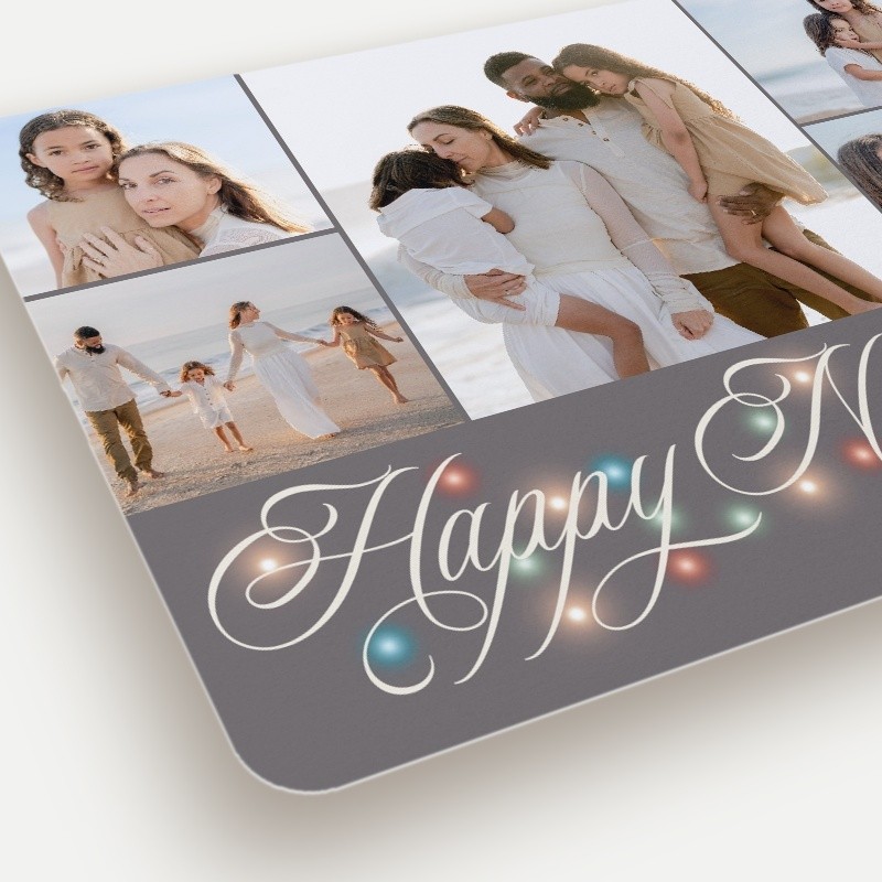 Lights Script Holiday Card