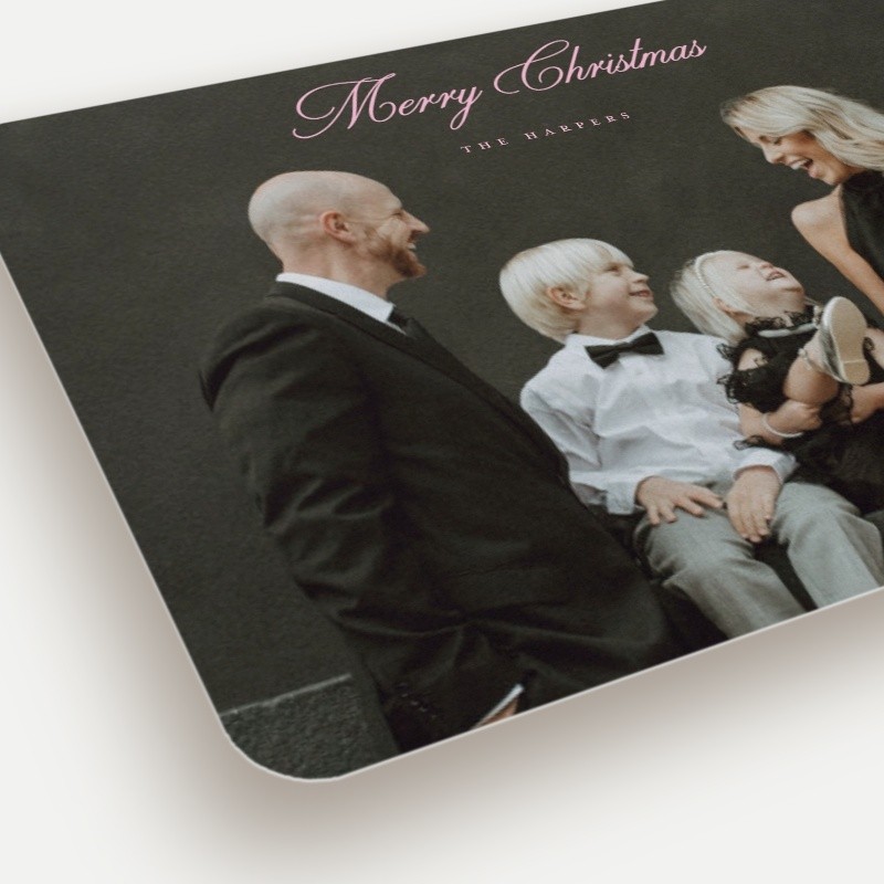 Upscale Script Holiday Card