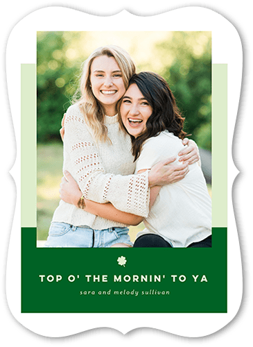 Solid Greeting 5x7 White  St. Patrick's Day Card