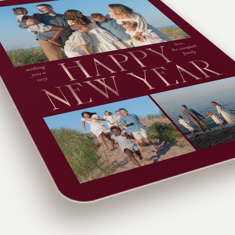 Bold Snapshot New Year's Card