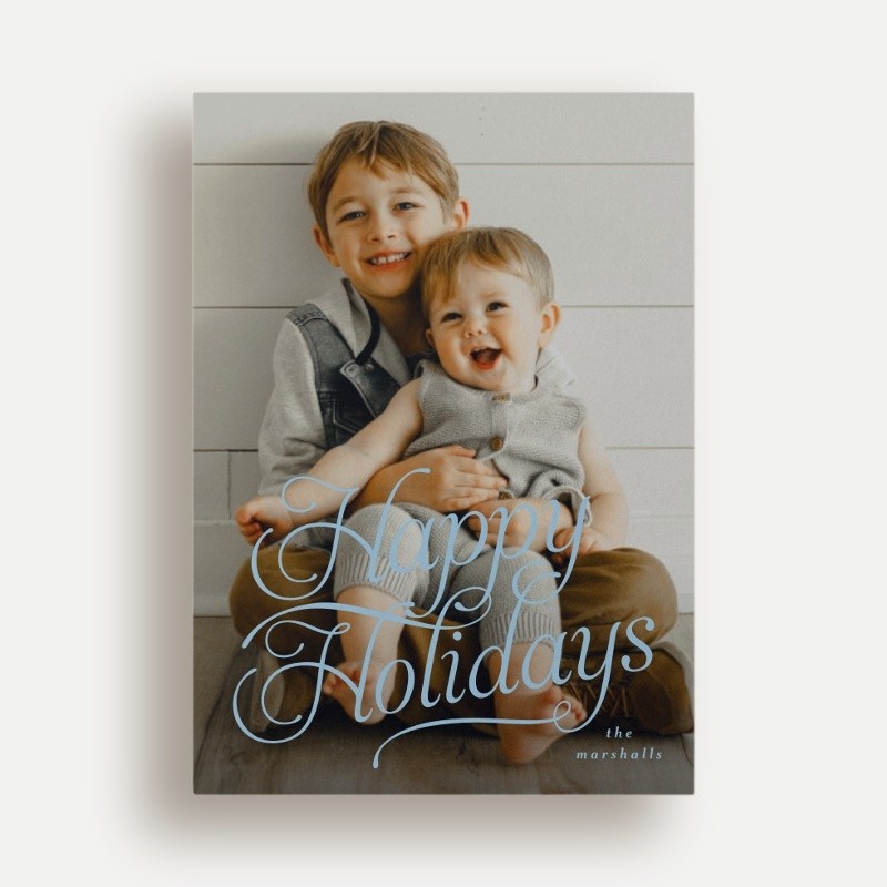 Flourished Script Holiday Card