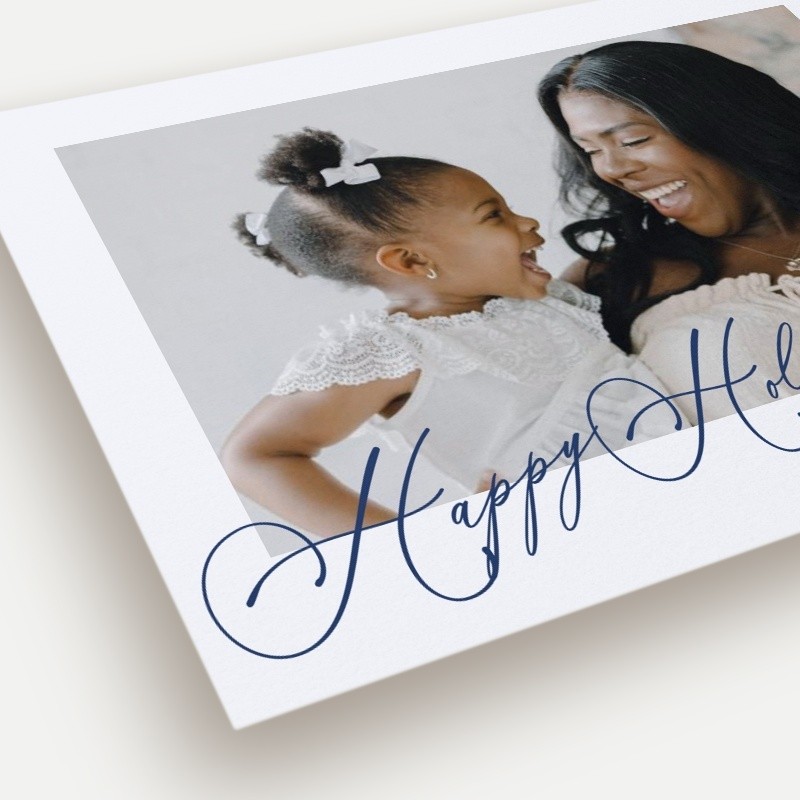 Swept Script Holiday Card