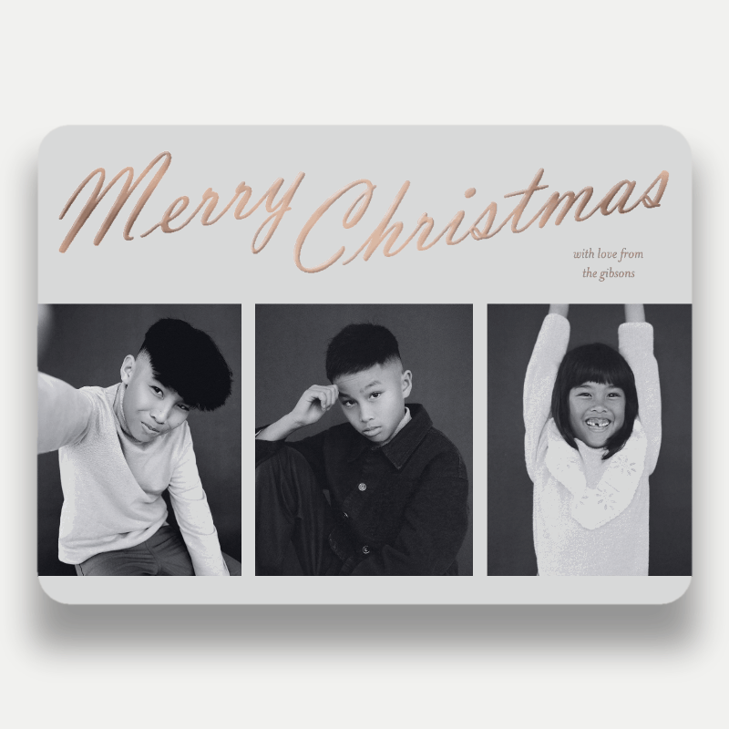 Bold Script Holiday Card