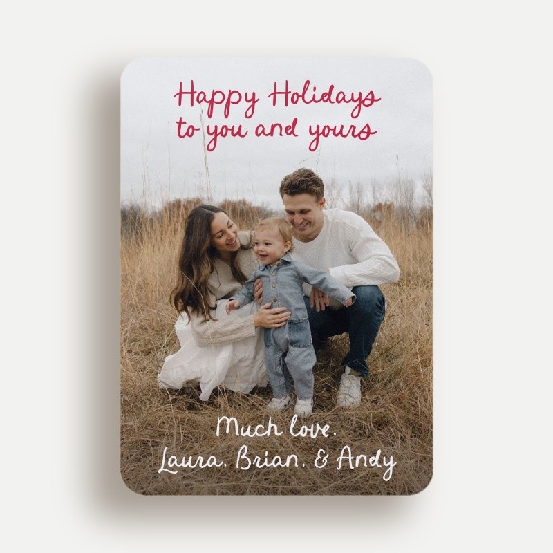 Artistic Script Holiday Card