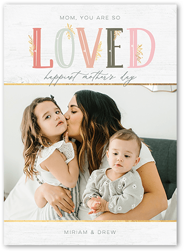 Ornamental Love 5x7 White  Mother's Day Card