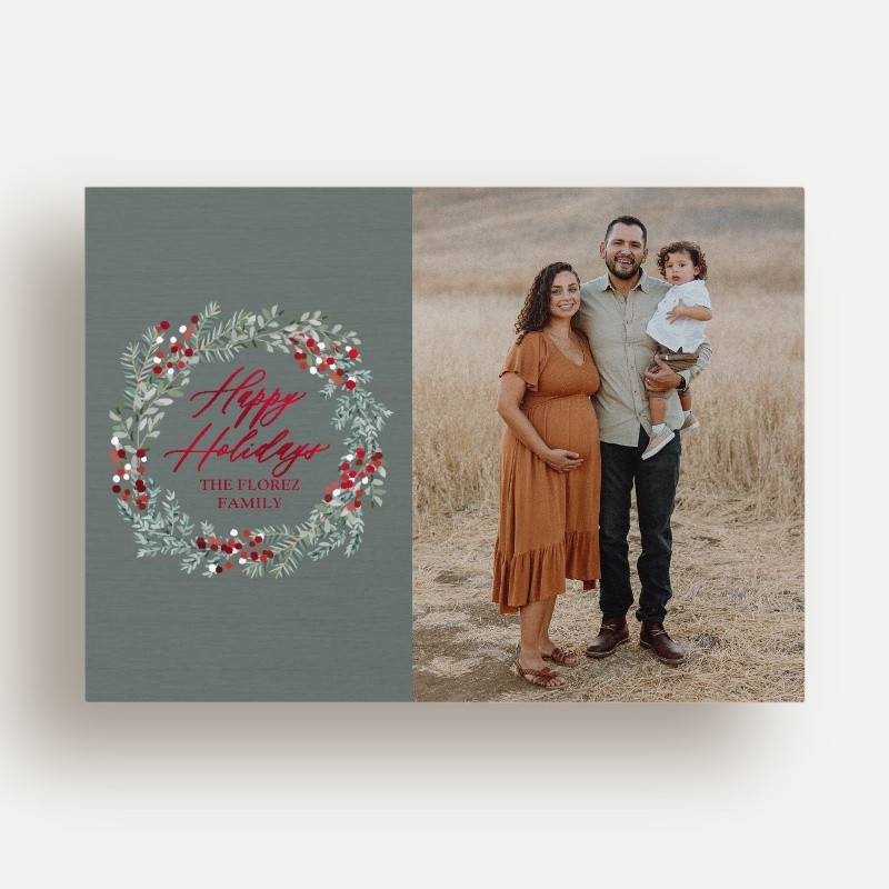 Berry Wreath Holiday Card