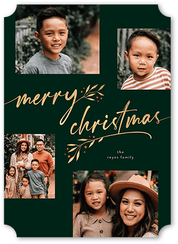 Evergreen Jubilee 5x7 Black  Holiday Card