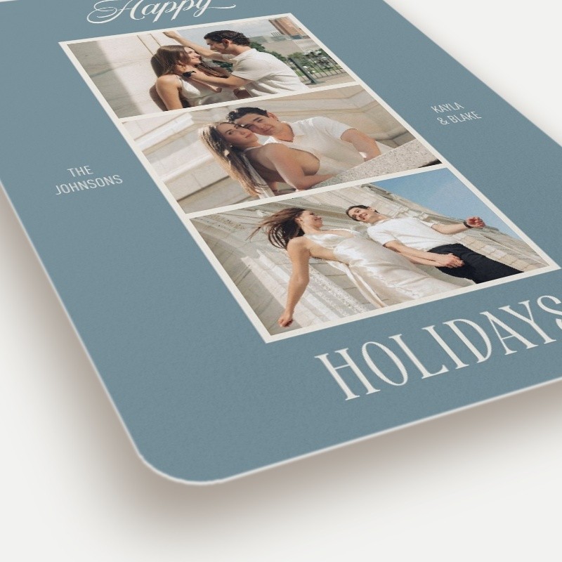 Photo Strip Trio Holiday Card