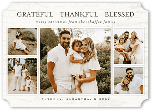 Resounding Sentiments 5x7 Beige  Holiday Card