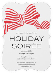 Striped Bow Invite