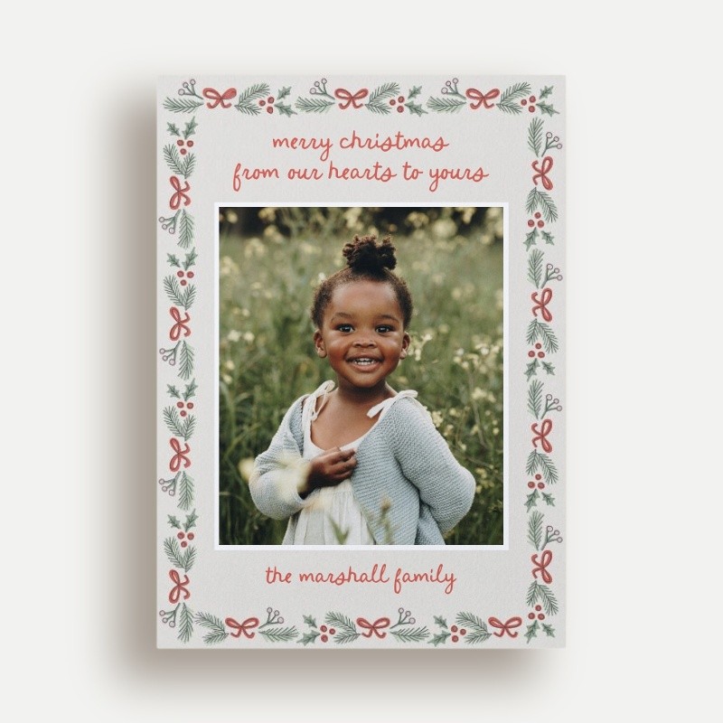 Bow Border Holiday Card