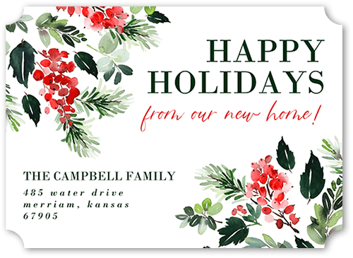 Holly Homecoming 5x7 White  Moving Announcement