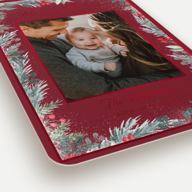 Berry Greenery Holiday Card