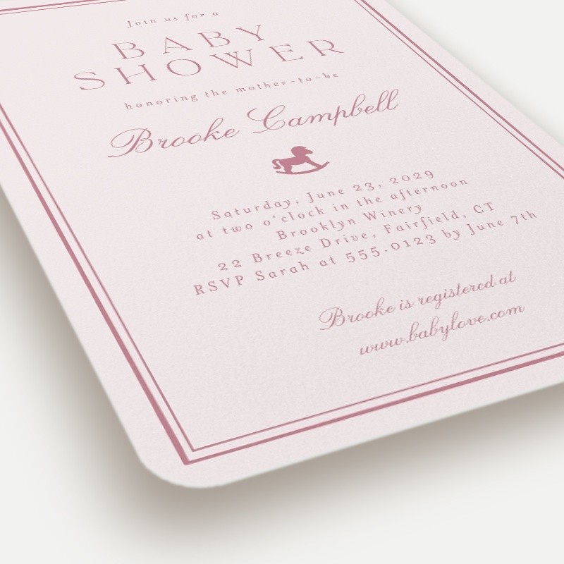 Little Rocking Horse Baby Shower Invitation