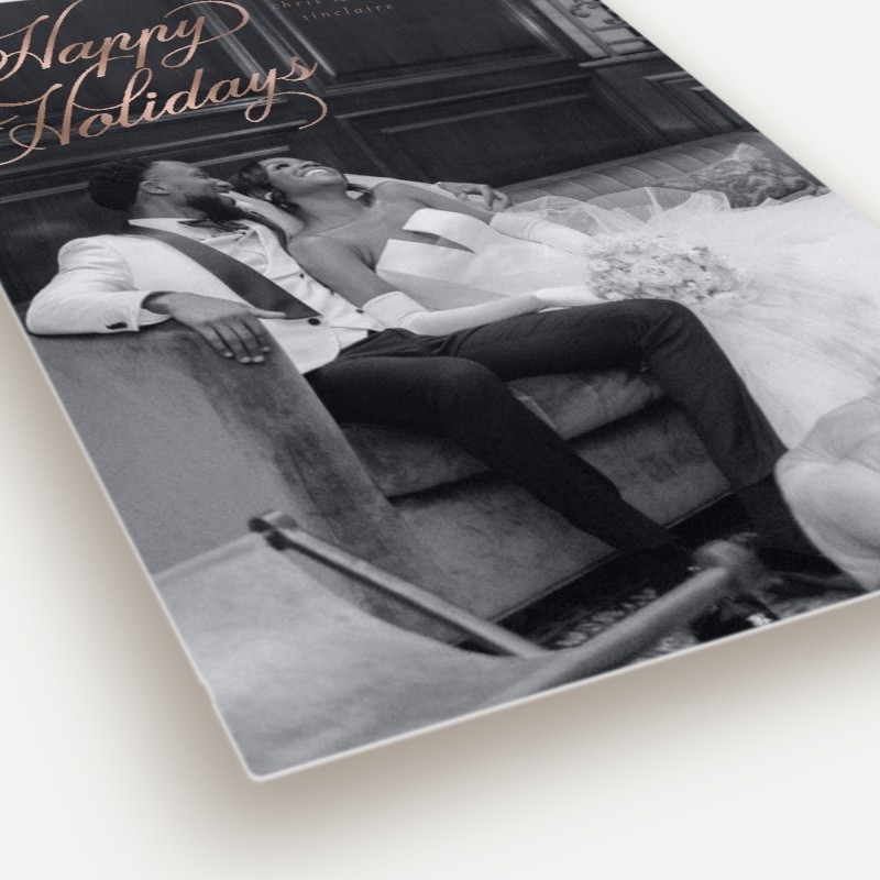Sweeping Script Holiday Card