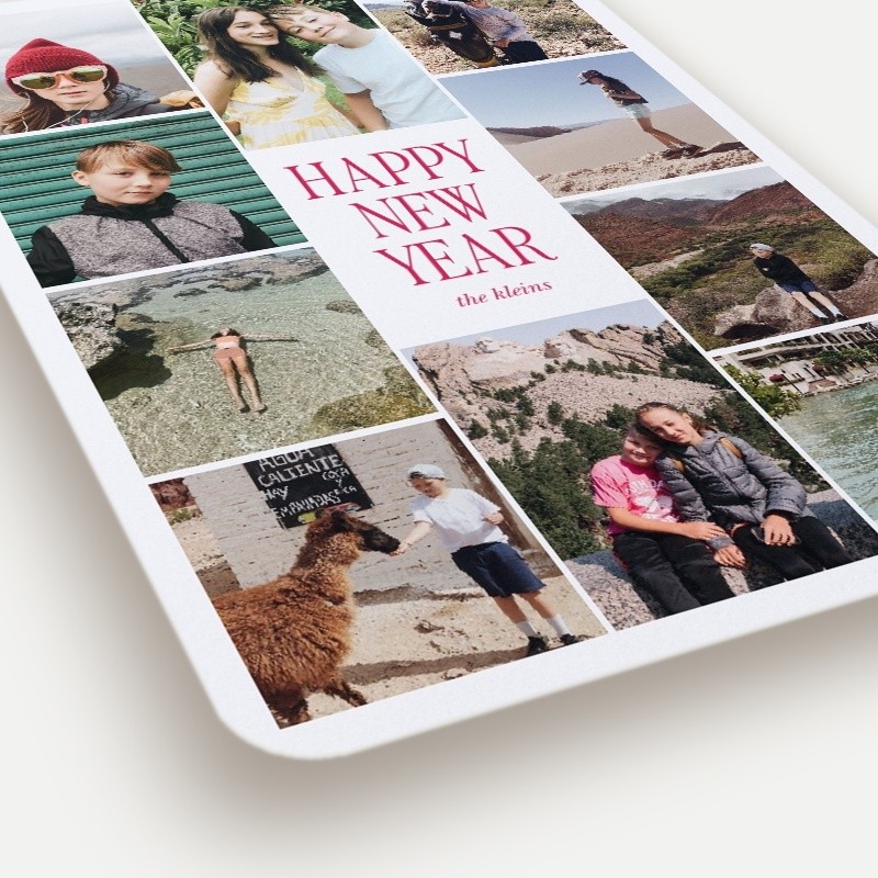 Photo Grid New Year's Card