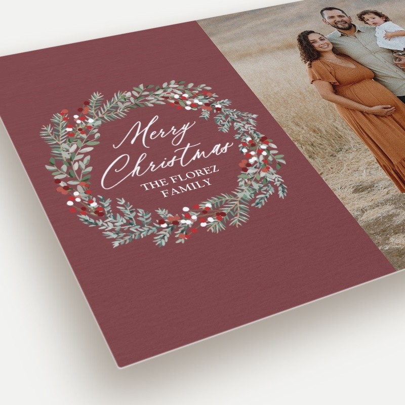 Berry Wreath Holiday Card