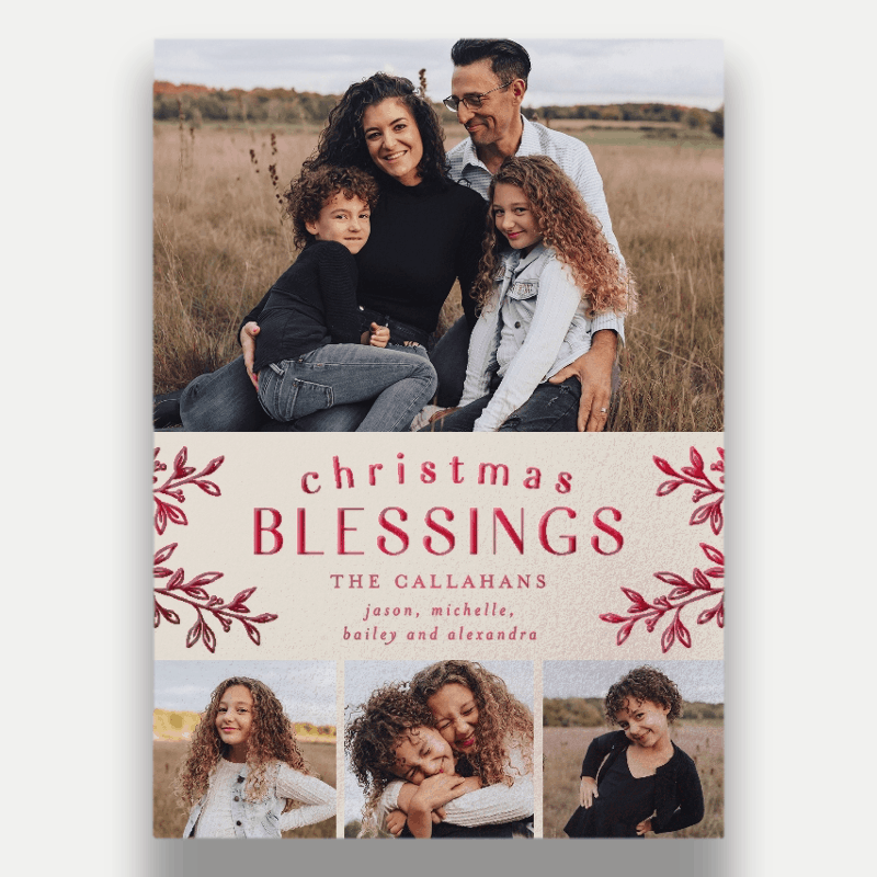 Foliage Frame Holiday Card
