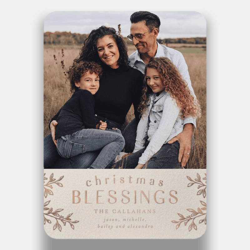 Foliage Frame Holiday Card