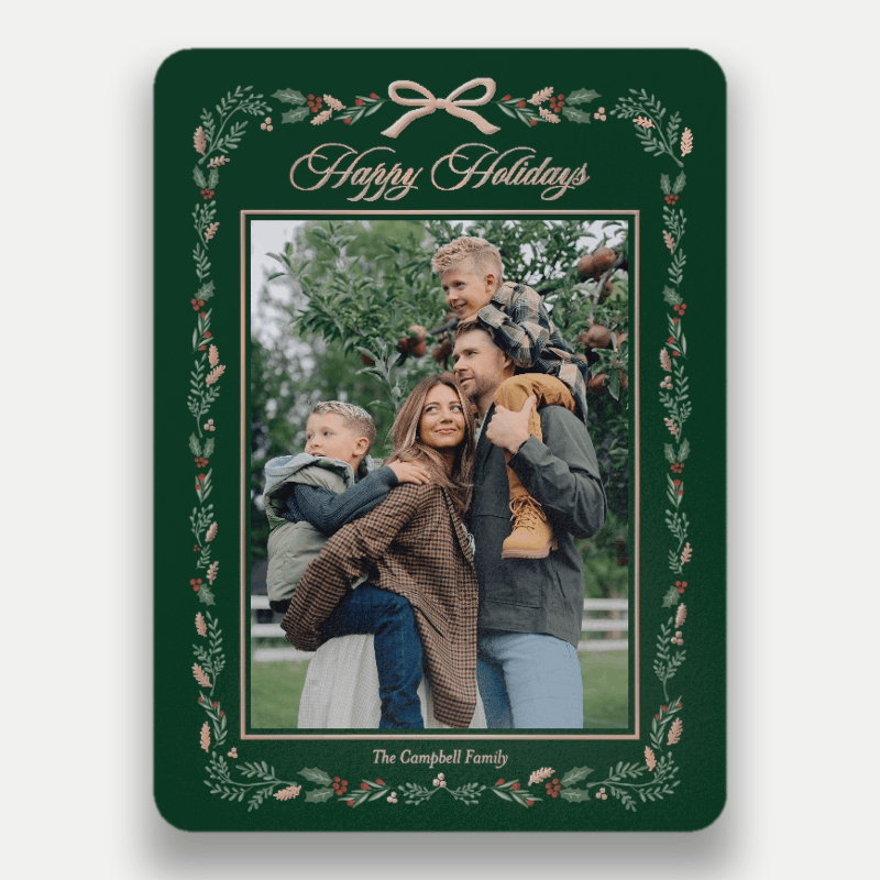 Painted Botanical Holiday Card
