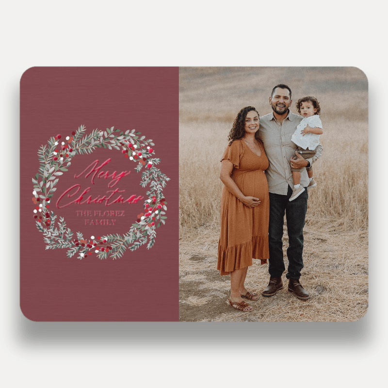 Berry Wreath Holiday Card
