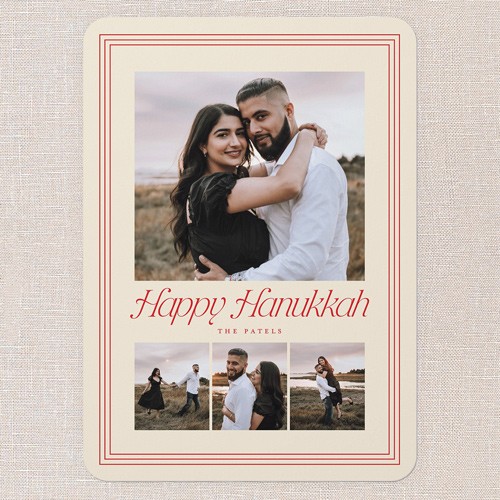Cute Beige Hanukkah Card