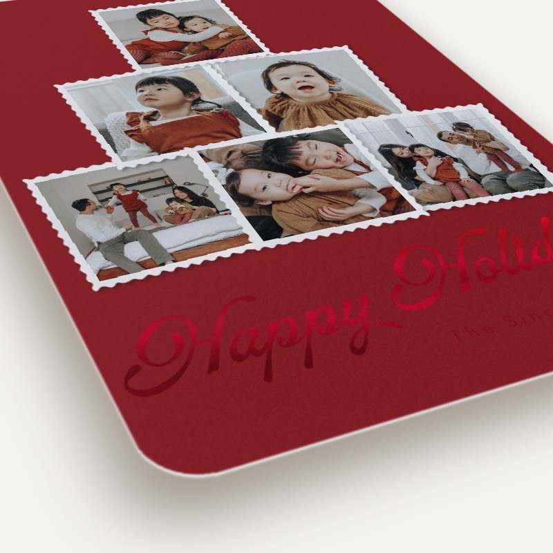 Photo Tree Stack Holiday Card