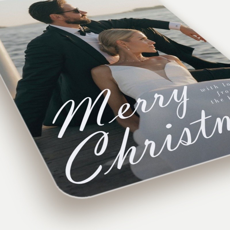 Oversized Script Holiday Card