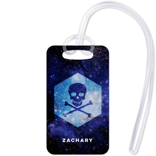 Active Skull And Bones 2x3 Blue  Luggage Tag