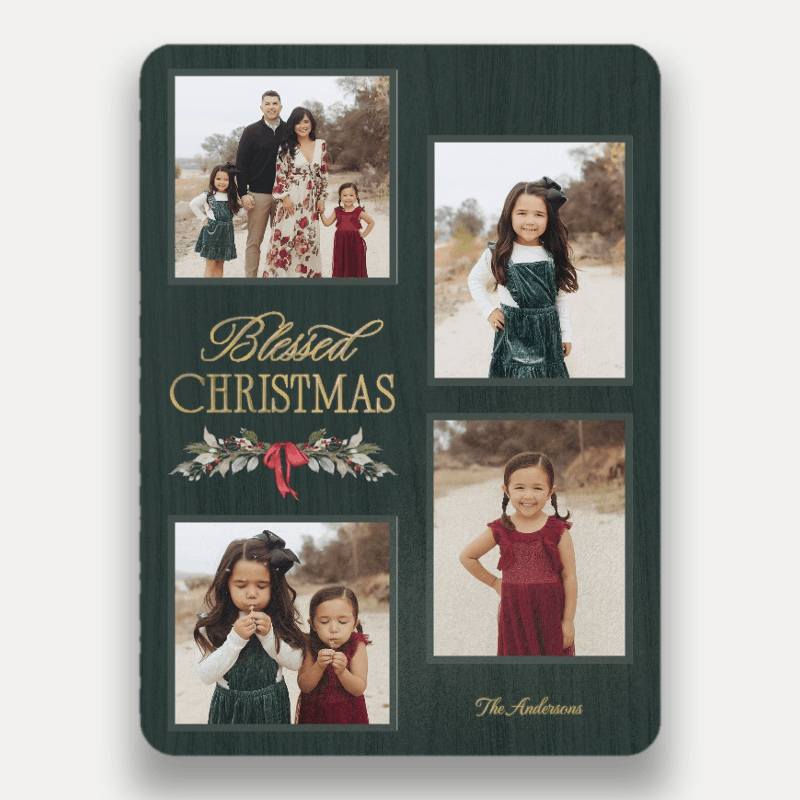 Holly Swag Holiday Card