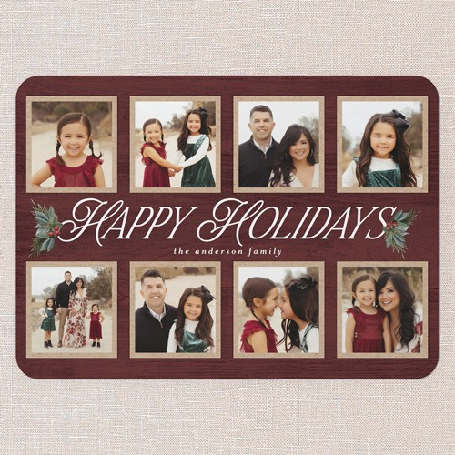 Matte Red Holiday Card