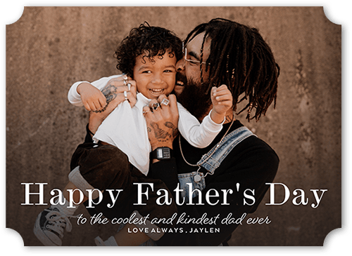 Notable Notion 5x7 White  Father's Day Card