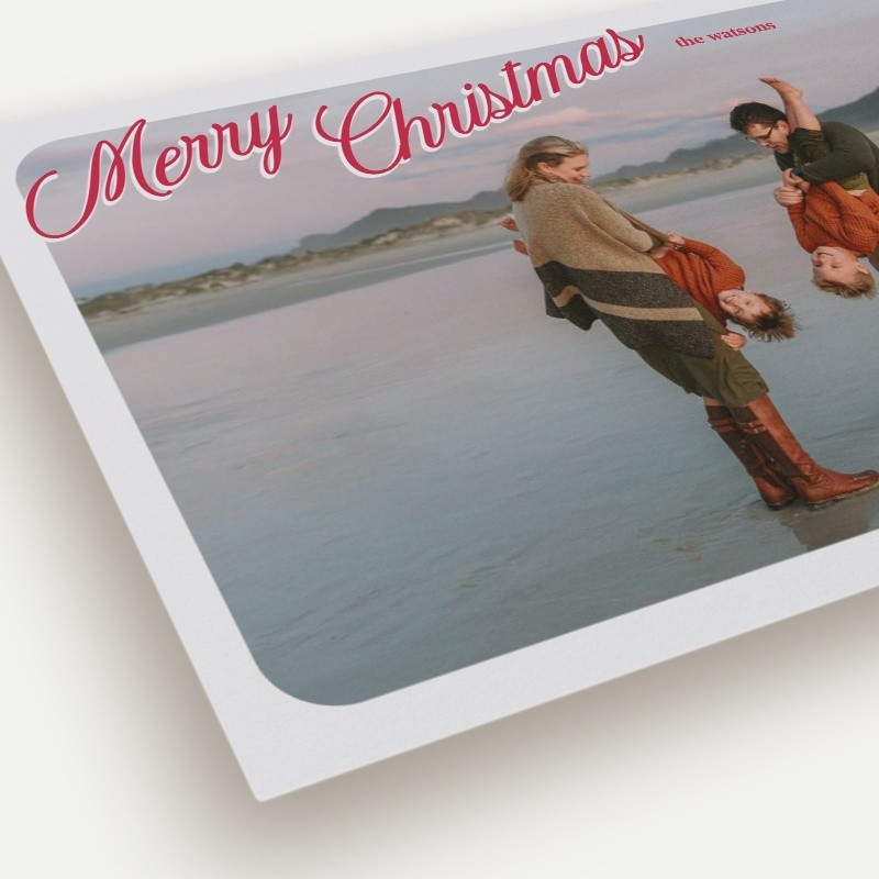 Classic Script Frame Holiday Card