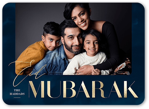 Statement Script 5x7 Black  Eid Card