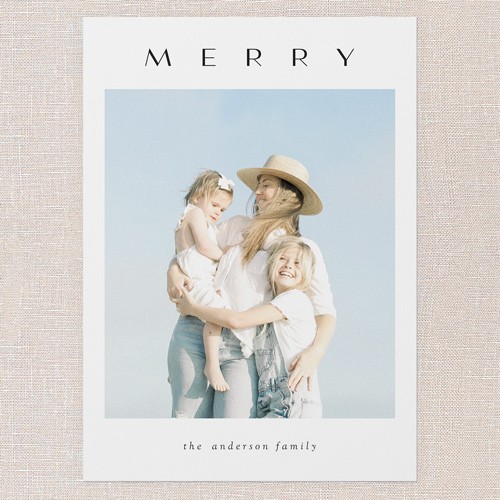 Minimal Magic 5x7 White  Holiday Card