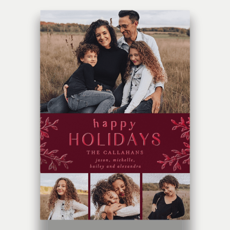 Foliage Frame Holiday Card