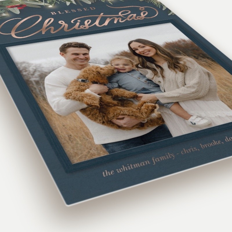 Farmhouse Greenery Holiday Card