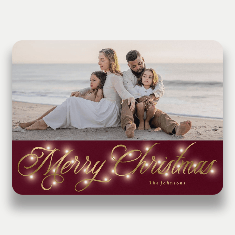 Glowing Flourish Holiday Card