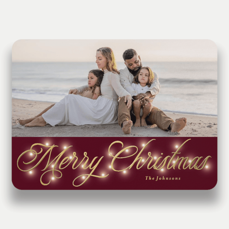 Glowing Flourish Holiday Card