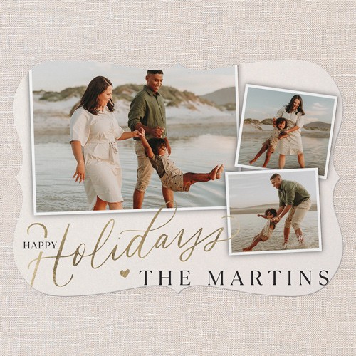 Snapshot Simplicity 5x7 Beige  Holiday Card