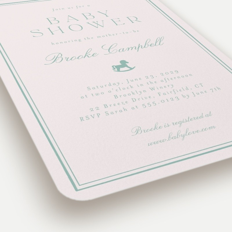 Little Rocking Horse Baby Shower Invitation