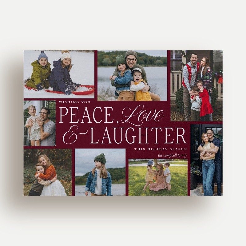 Peace Laughter Holiday Card