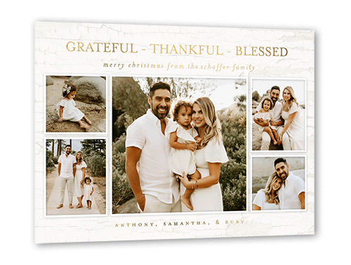 Resounding Sentiments 5x7 Beige  Holiday Card