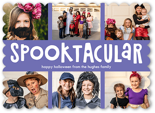 Delightful Spooktacular 5x7 Purple  Halloween Card