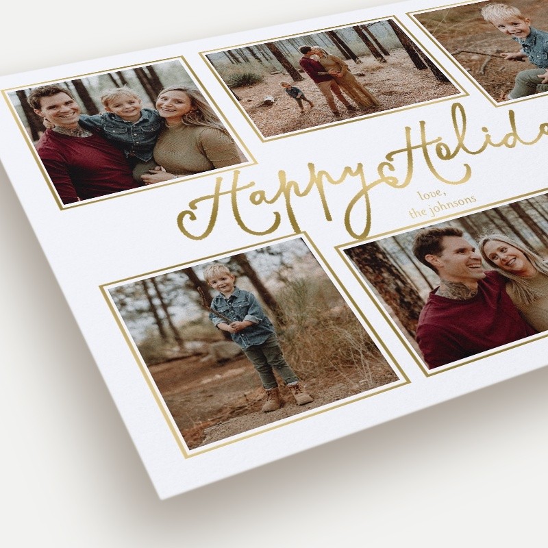 Framed Six Holiday Card